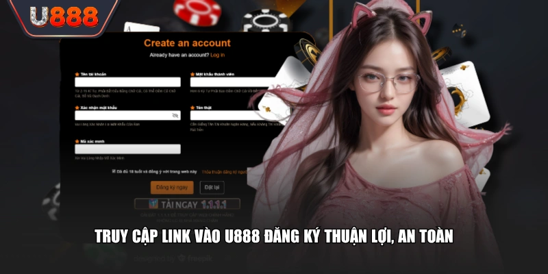 Truy cập link vào U888 đăng ký thuận lợi, an toàn